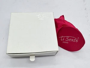 VINTAGE TI SENTO MILANO SCHMUCKKÄSTCHEN & ROSA ETUI DESIGNER GESCHENKVERPACKUNG OVP - Bild 1 von 10