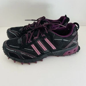 ADIDAS Kanadia Trail Running Sneakers Prism Black Purple Women's 9.5 M - Picture 1 of 9