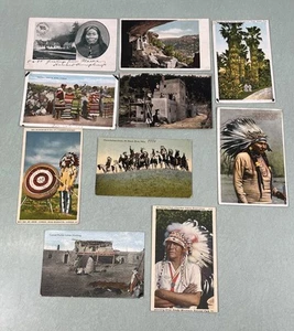 Vintage Native American Indian Post Cards 1900s Chiefs Horses Cherokee Seminole - Picture 1 of 14