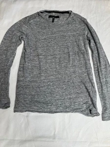 Rag & Bone Linen Long Sleeve Shirt Heather Tee - Picture 1 of 4