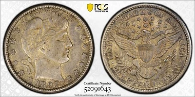 1892 O PCGS AU53 - Silver Barber Quarter 25C US Coin #57680B - Image 1 of 4