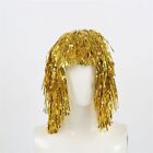 Fancy Dress Halloween Colored Wig Glitter Shiny Party Wig Foil Tinsel Wigs