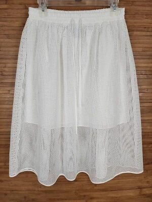 Clover Canyon White Netted Lined Skirt Made in USA Womens Size Small S EUC - Image 1 of 4