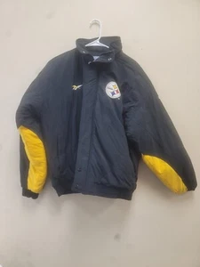Chaqueta acolchada NFL Pittsburgh Steelers para hombre talla M cremallera completa - Imagen 1 de 13