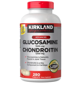 Kirkland Glucosamine Chondroitin 280 Tablets Joint Health Support Supplement - Picture 1 of 5