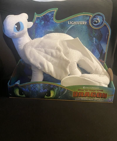 Lightfury How to Train Your Dragon The Hidden World Light Fury 14-Inch Plush Cover