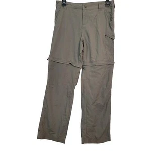 Columbia PFG Omni-Shade Kids Convertible Pants L Green Nylon Sun Protection - Picture 1 of 11