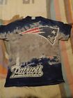 New England Patriots Big Logo Tie Dye T Shirt Mens Sz L Drake Maye