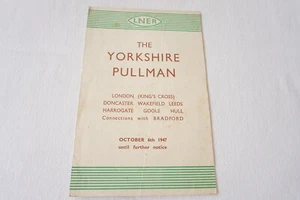 The Yorkshire Pullman 1947 con nombre tren horario publicidad - Imagen 1 de 3