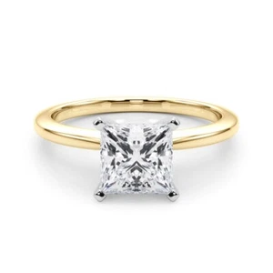 IGI Certified 2CT D/VS Princess Cut Lab Grown Diamond Solitaire Engagement Ring - Picture 1 of 42