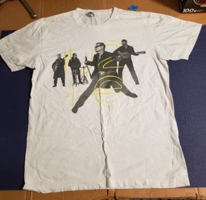 U2 Tour Shirt Innocence Experience Men’s Large Solid White Double-Sided Band Tee - Picture 1 of 7