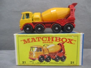 CAMIÓN DE HORMIGÓN DE SUELO Matchbox #21 completo + caja diecast vintage Lesney años 60 - Imagen 1 de 11