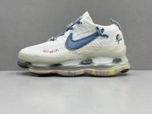 size/8-13 Nike White Denim Blue Air Max Scorpion FK FJ7736-141 Men's Sneakers - Picture 1 of 8