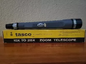 Vintage Tasco 10x to 25x Zoom Telescope 1ZH Astronaut. Lens cloth says IMPERIAl - Picture 1 of 14