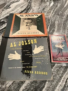 Vintage Al Jolson Decca Records Souvenir & Songs He Made Famous Albums - Picture 1 of 8