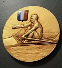 1960 French Olympic Rowing Team Art bronze medal by Contaux 50mm