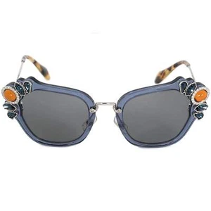 MIU MIU RUNWAY JEWEL SUNGLASSES MU03SS SPECIAL PROJECT BLUE GREY Lens - Picture 1 of 4