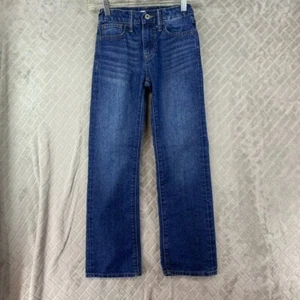 Old Navy Boys 10 Slim Denim Jeans Blue Straight Leg Medium Wash Cotton Blend - Picture 1 of 15