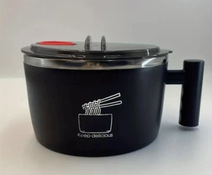 304 Stainless Steel Instant Noodle Bowl With Lid Student Dormitory Lunch Box - Picture 1 of 8