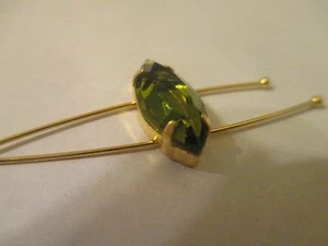 6 Swarovski vergoldete Aufnähgeräte 15x7 mm Olivin ART 4130/2 - Bild 1 von 5