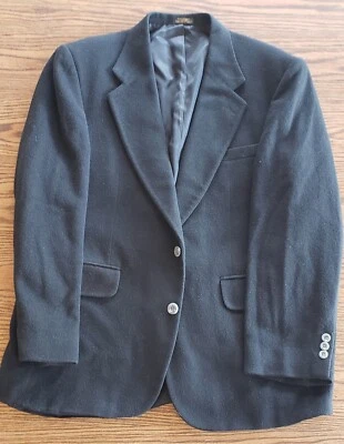 Blazer/abrigo deportivo de lana negro para hombre talla 42R de Robert Stock muy bonito Foto 1 de 4