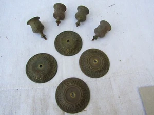 lot de 4 bobeches en laiton lustre bougeoir - Picture 1 of 4