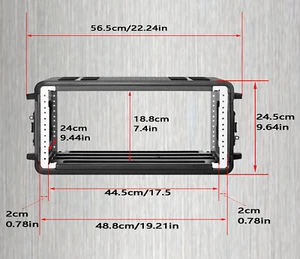 Rack Case 4U 10.2in Deep 3-Space Lockable Flight Case for Standard 19-in devices - Picture 1 of 13