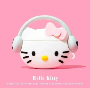 Hello Kitty Airpods 1 And 2 Case Silicone White Girls Women pro and pro 2 - Picture 1 of 2