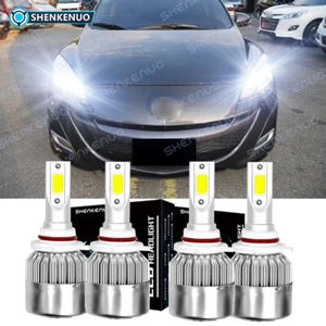 FOR Mazda 3 2010 Mazda 3 2011 LED Headlight High/Low 4X Bulbs Combo white 6000K - Picture 1 of 12