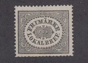 Sweden Sc LX1p MNG. 1868 3ö black Local issued for City Postage, First Reprint - Picture 1 of 2
