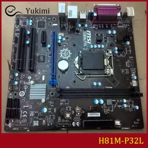 FOR MSI H81M-P32L DDR3*2 Socket 1150 16GB Intel M-ATX Motherboard Test OK - Picture 1 of 4