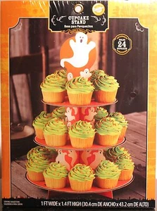 WILTON CUPCAKE STAND Ghost Party Decoration Baking Cake Cardboard Serving NEW - Picture 1 of 1