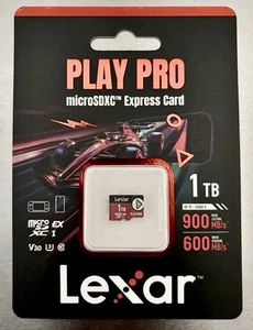 Lexar PLAY PRO 1TB microSDXC Express Card - Photo 1 sur 1