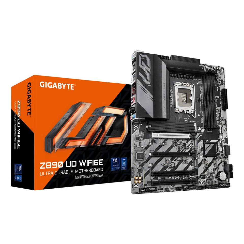 GIGABYTE Z890 UD WIFI6E Motherboard - Supports Intel Core Ultra Series 2 CPUs 12 - Image 1 of 1