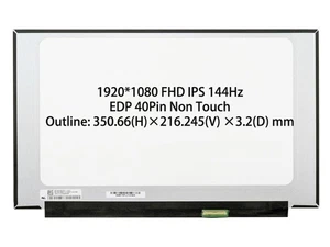 A+ 144Hz IPS 15.6" FHD LCD Gaming Screen Compatible NE156FHM-NX2 NE156FHM-NX3 - Picture 1 of 8