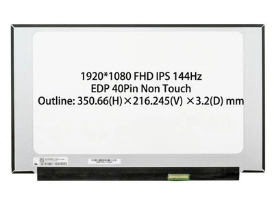 A+ 144Hz IPS 15.6" FHD LCD Gaming Screen Compatible NE156FHM-NX1 NX3 NX5 V18.0 - Image 1 of 4