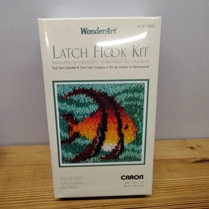 Kit de alfombra gancho pestillo pez ángel WonderArt #4803 tamaño 12" x 12" SELLADO  - Imagen 1 de 9