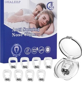 Anti Snoring Devices(8 Pack), Silicone Magnetic Stop Snoring Solution Nose Clip - Picture 1 of 7
