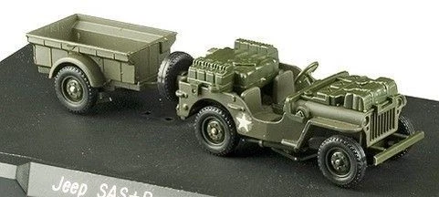 Solido 4494/31 JEEP SAS + TRAILER US 1/43 50TH Modellino - Immagine 1 di 1