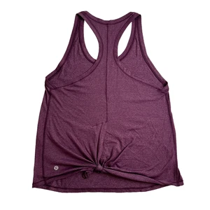 Canotta Lululemon Tie It Up Singola Donna 6 Righe Viola Racerback Elasticizzata - Foto 1 di 16