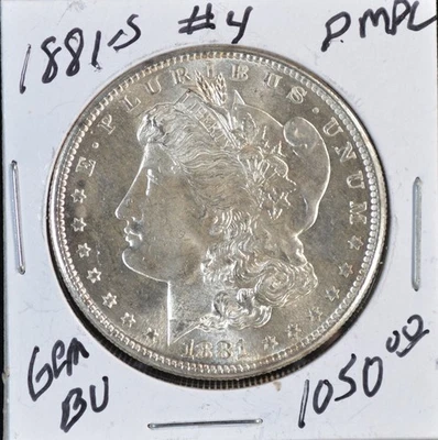1881 S Morgan  Silver Dollar Ch Gem BU  MS++ PQ Gem CONDITION DMPL CHOICE #4 - Image 1 of 4
