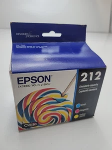 Cartuchos de tinta color Epson 212 C/M/Y originales sellados Best Befote 03/2022 - Imagen 1 de 6