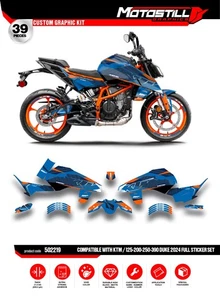 FIT FOR KTM DUKE 125-200-250-390 / 2024 - 2025 GRAPHIC STICKER SET - DECAL KIT - Bild 1 von 9