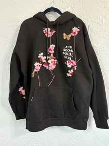 Anti Social Social Club ASSC KKoch Butterfly Cherry Blossom Embroidery Hoodie XL - Picture 1 of 17