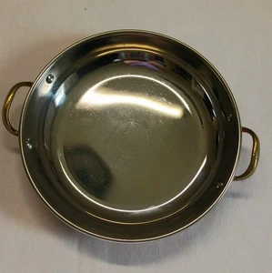 6.75 x 1.5 Round Copper Serving Pan Curry Appetizer Dish By Benjamin And Medwin - Picture 1 of 11