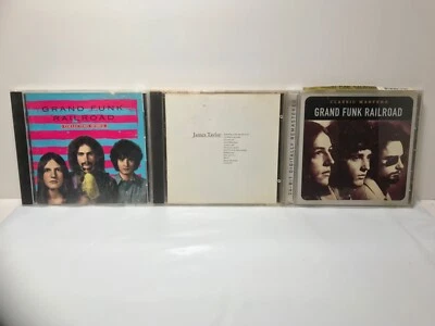 James Taylor & Grand Funk Railroad 3 CD Rock Lot - Image 1 of 3