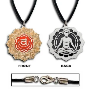 Sex Chakra Pendant W Cord Necklace Orange Navel Area Sex Glands - Picture 1 of 1
