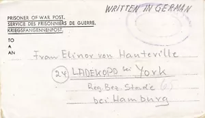 Kriegsgefangenenpost Flieger-Oberstabsingenieur ca. 1945 von Zedelgem - Ladekop - Bild 1 von 2