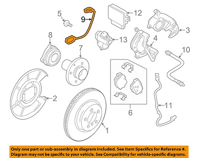Sensor de freno antibloqueo ABS BMW OEM 11-16 528i 34356791962 Foto 1 de 2