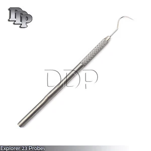 10 piezas Explorador dental de un solo extremo #23 Pastores Gancho Sonda Instrumento quirúrgico - Imagen 1 de 3